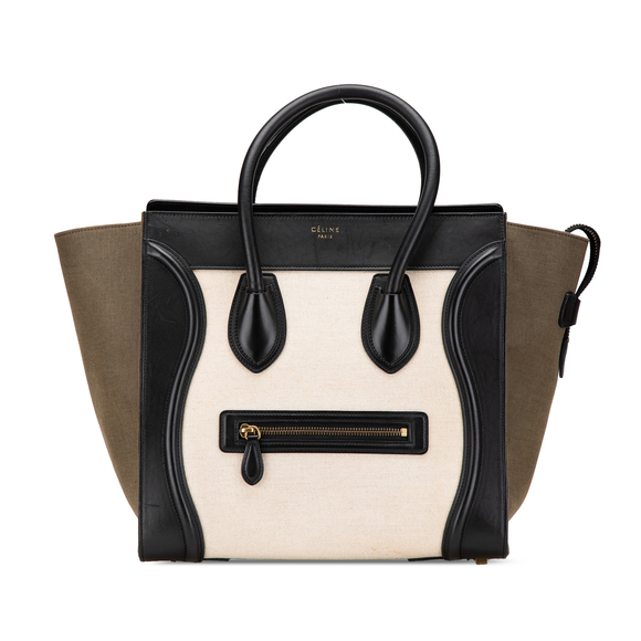Pre-Loved Celine Mini Canvas Tricolor Luggage Tote - Picture 1 of 12